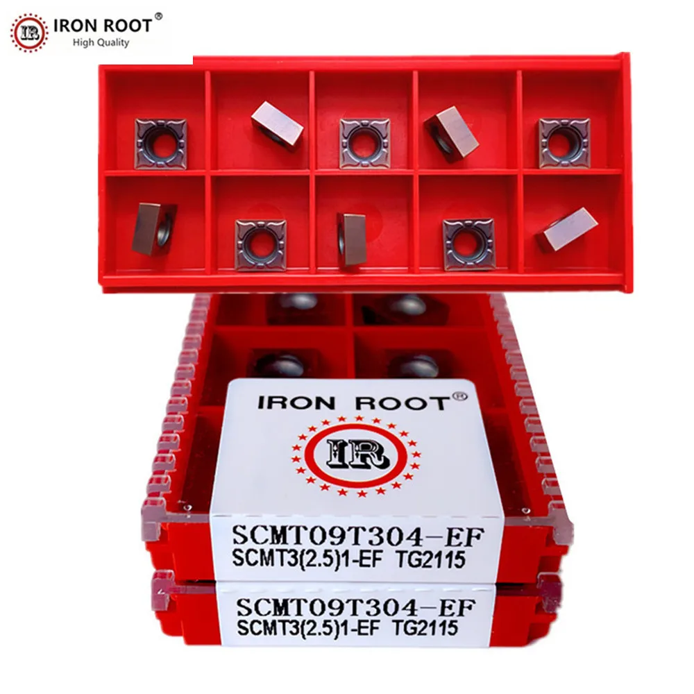 IRON ROOT Carbide Insert SCMT09T304,SCMT09T308,SCMT120404,HM TG2115 Series Metal Lathe Cutting Tool CNC Turning Carbide Insert