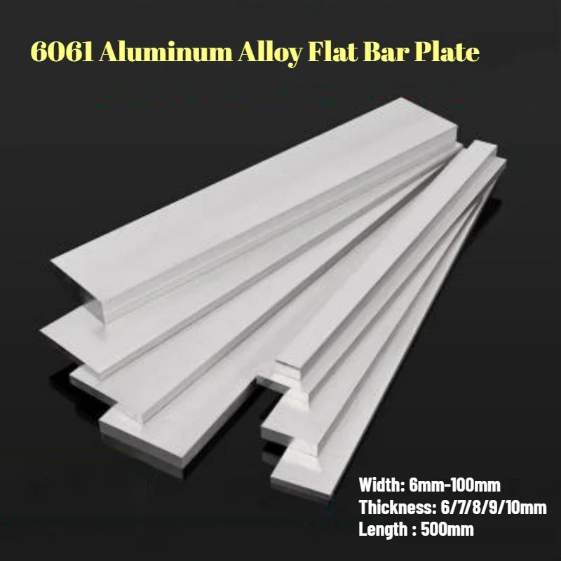 6061 Aluminiumlegierung Flachstange, Vierkantstange, Platte, Blech, Band, Dicke 5-10mm, massives CNC-Material für Industrierahmen – Detail 1