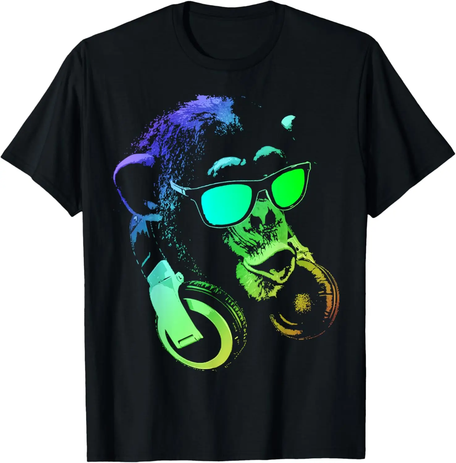 Monkey Chimp With Sunglasses And Headphones T-Shirt