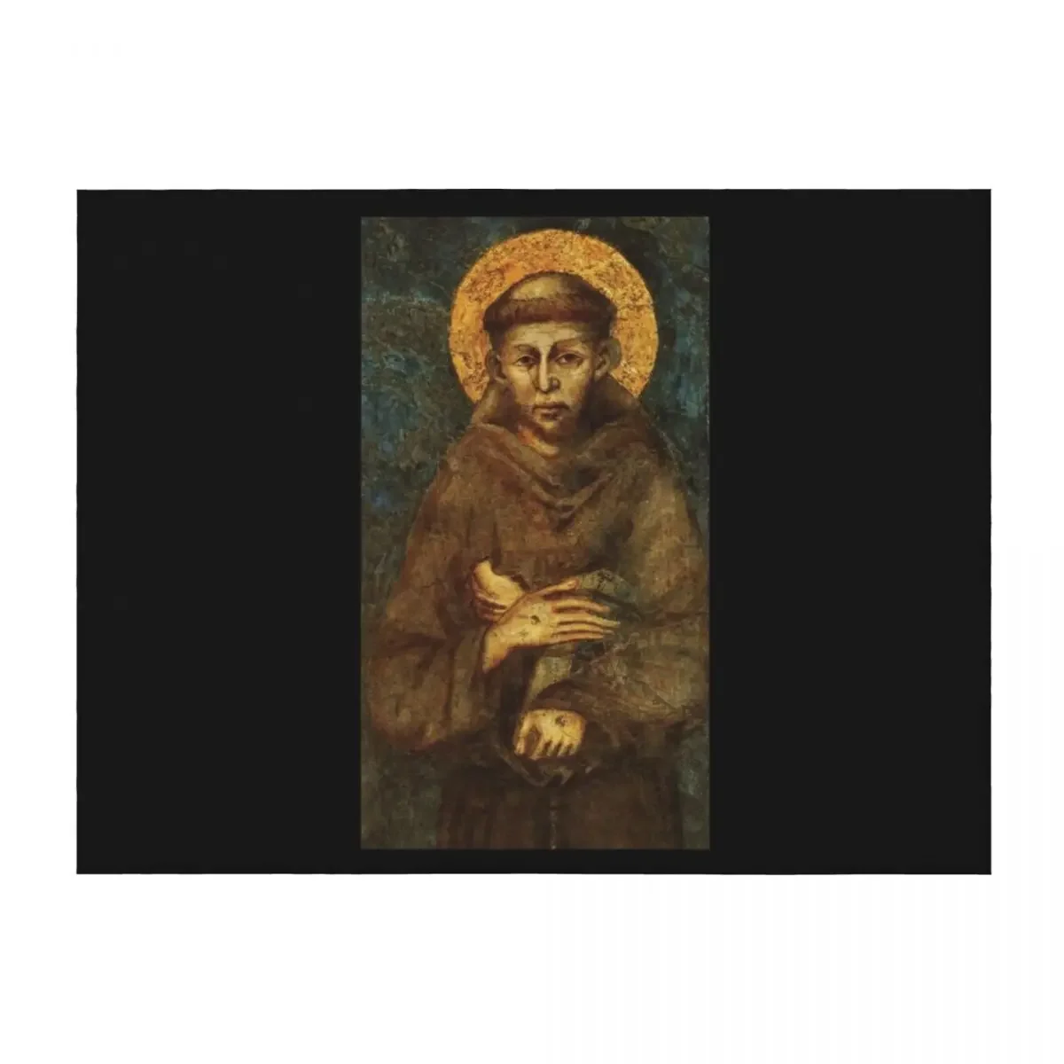 

Saint Francis of Assisi Throw Blanket Decoratives Shaggy for winter Decorative Sofa Blankets