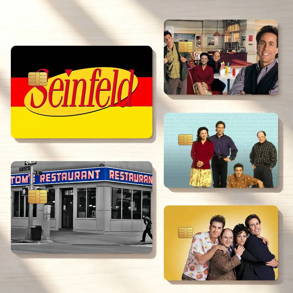 Classic Tv S-Seinfeld Funny Credit Card Sticker Waterproof Anti-Scratch 4PCS Bank Debit Traffic Cover Decoration