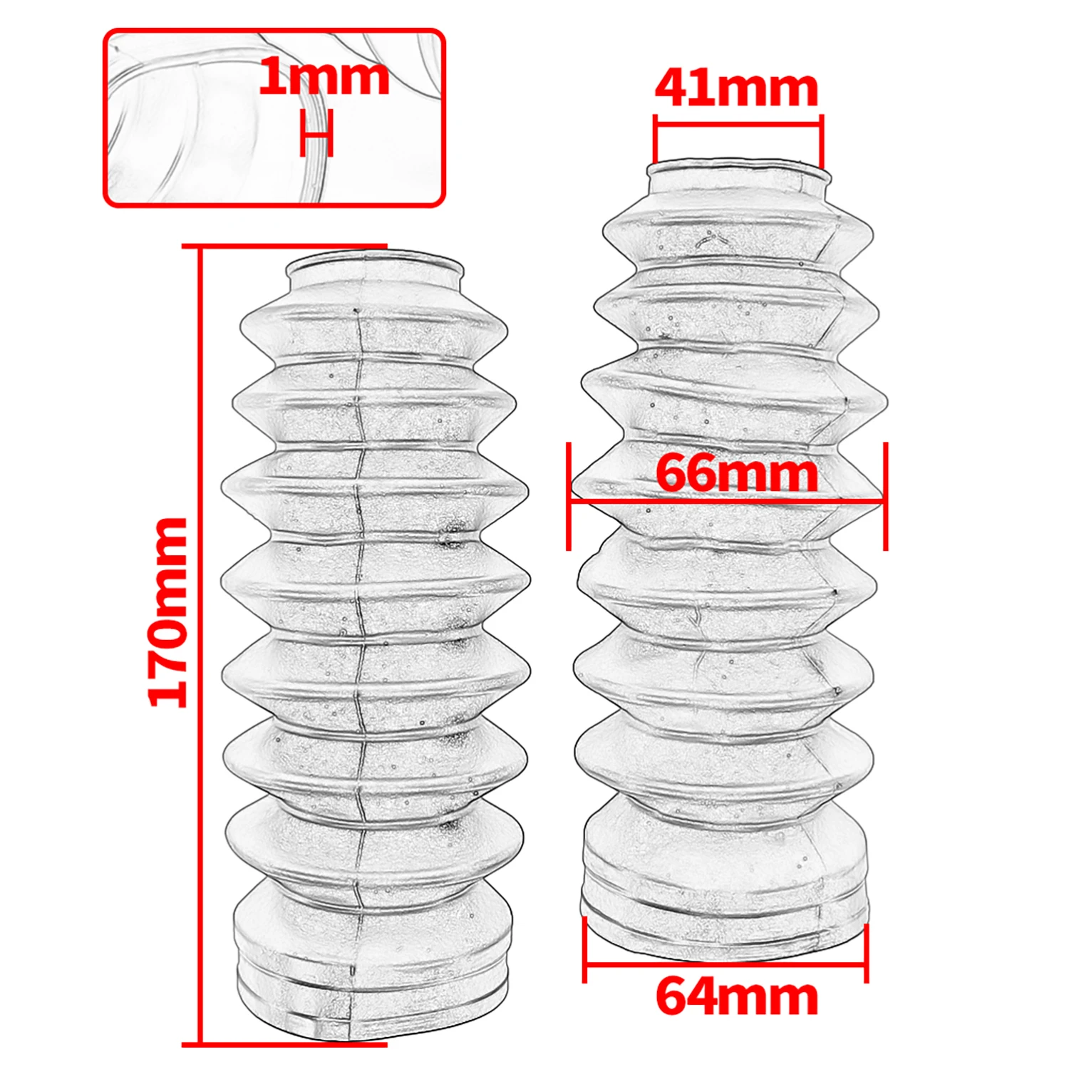 Motorcycle Front Fork Boot Slider Shock Absorber Cover Gaiter For Honda Rebel CMX500 CMX300 CMX 500 300 2017 2018 2019-2024 - Image 5