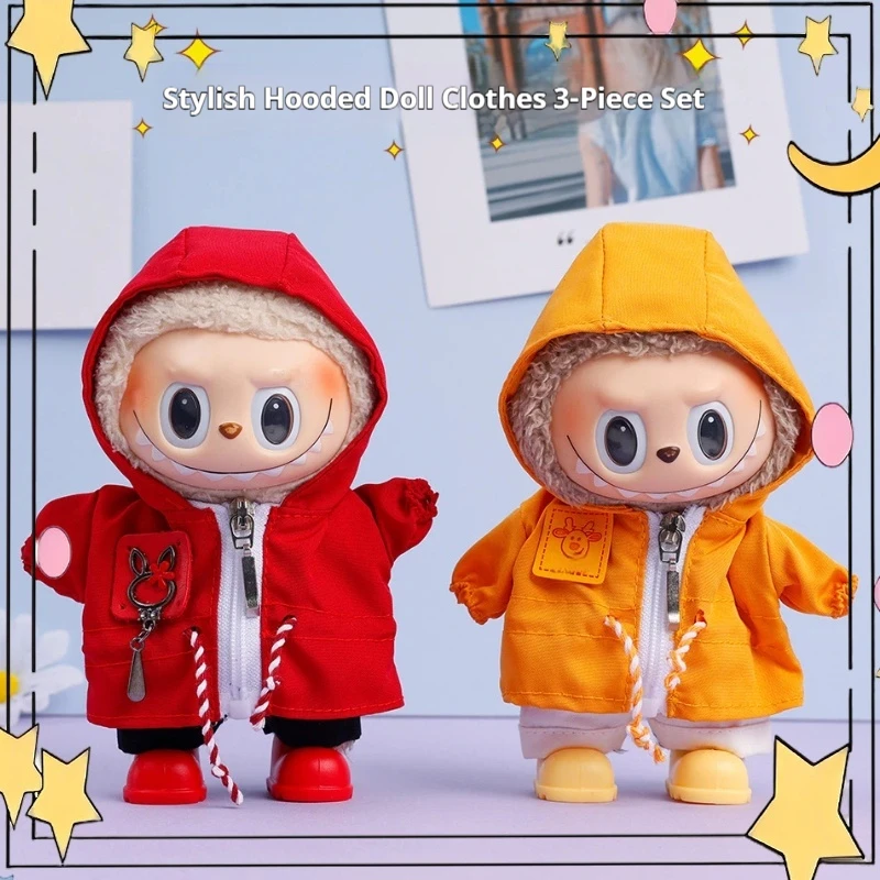 

Suitable For Labubu Suitable For First Second Third Generation Hooded Hoodies Submachine Jackets Fashion Trends Dolls Clothes