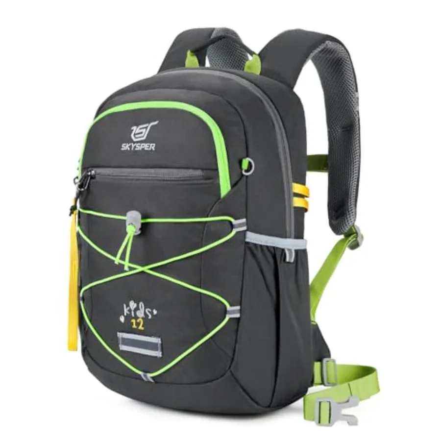 

Backpack 12L School Bag Child Boy Girl Pack Ages 4-8 for Traveling Day Trips Classes Camping Grey