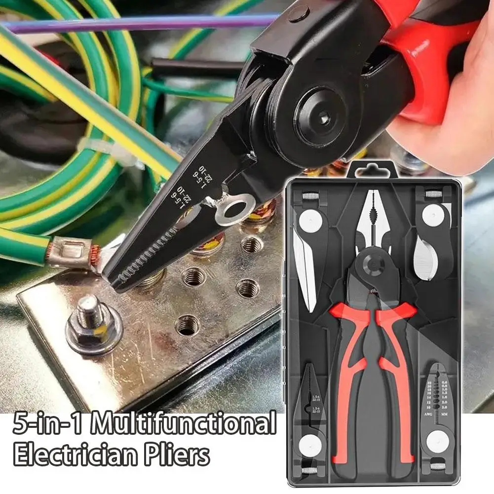 

Multifunctional Replaceable Electrician Pliers Wire Stripping Pliers Wire Cutting Needle Nosed Pliers Special Tools Electricians