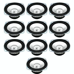 1PC 10PCS 3 Inch 4Ohm 10W Full Range Speakers Square Portable Audio Sound Speaker Unit For Home Theater Loudspeakers DIY