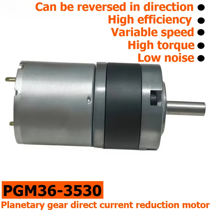 36-3530 Planetary DC Speed Reduction Motor 12V/24V, Speed Control Motor with Metal Tooth Belt Speed Regulator