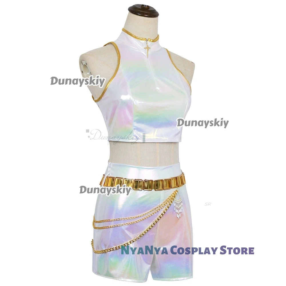 Rumi Anime K-POP Demonos Hunter blanco dorado Cosplay disfraz y peluca Cosplay y accesorios ropa para niños para carnaval Halloween