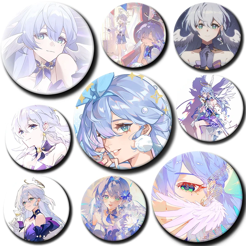 

58mm Cartoon Character Robin Soft Button Pin Badge Anime Robin Brooch Creative Badge for Backpack Clothes Decoration Gift