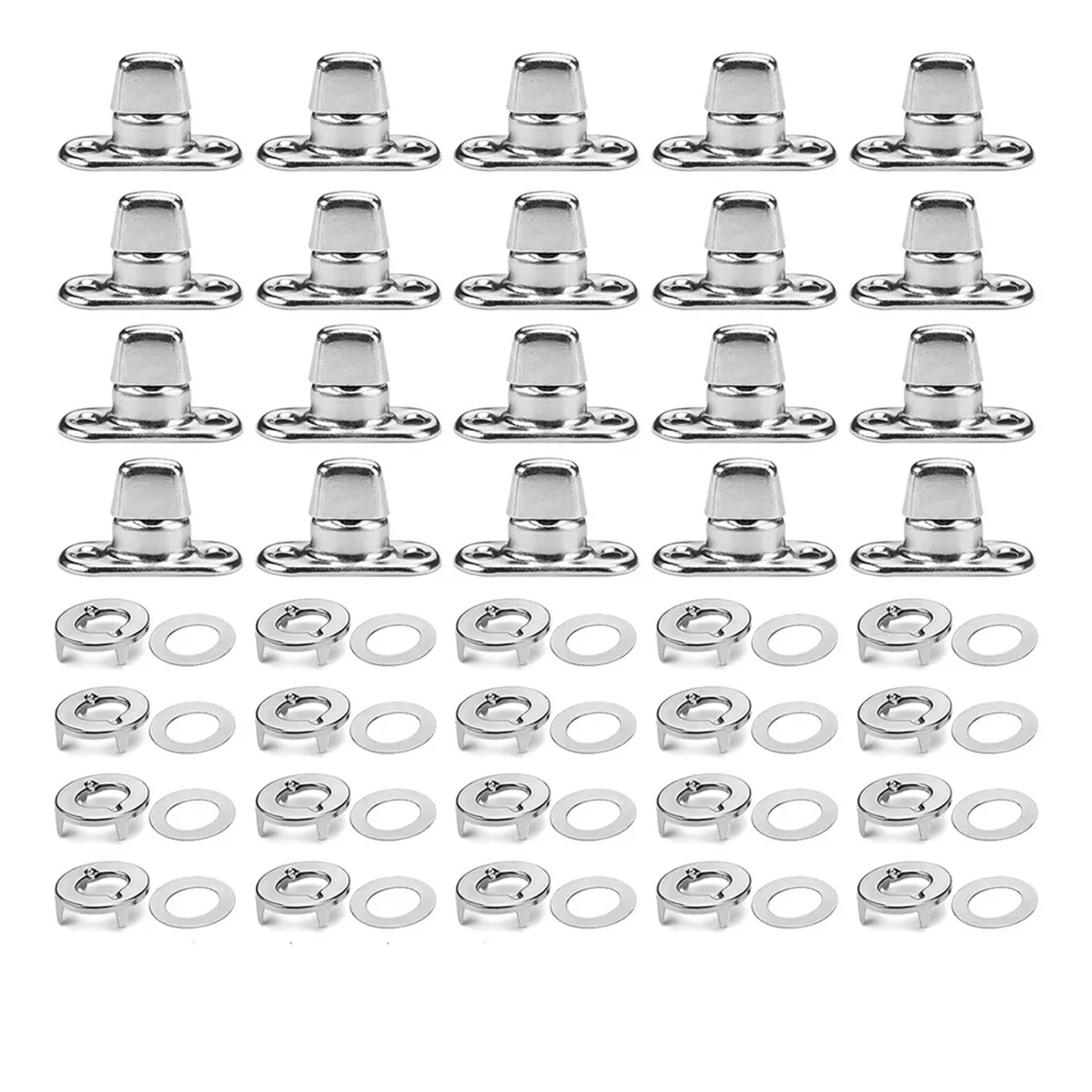 20 Sets Marine Grade Twist Lock Fasteners or Canvas Fastener Turn Buttons Eyelet and Stud Turnbutton Common Sense fastener kit