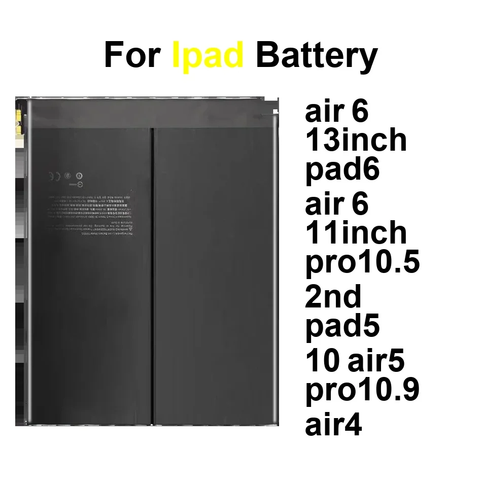 

Tablet Battery Stable PAD5 pro10.9 AIR4 PAD6 7340-8827mAh For Apple iPad 1 2 5 6 10 Air 4TH 1 2 3 4 5 6 11 13 Pro 2019 2ND 2020