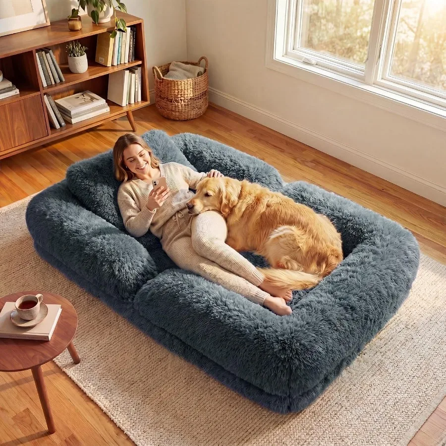 Human Dog Bed Adjustable Foldable Human Dog Bed for Adult
