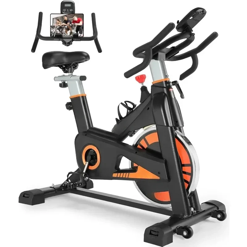 

Exercise Bike Indoor Cycling Stationary for Home Indoor Bike with Silent Belt Drive Home Gym Cardio Workout Training