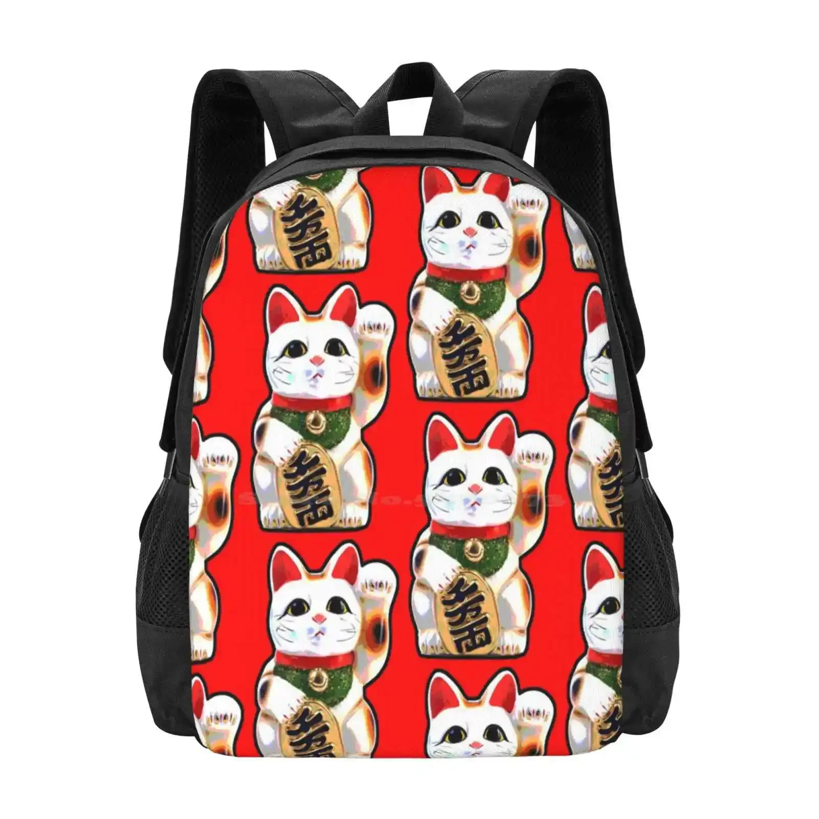 

Maneki-Neko Hot Sale Schoolbag Backpack Fashion Bags Maneki Neko Lucky Cat Asian