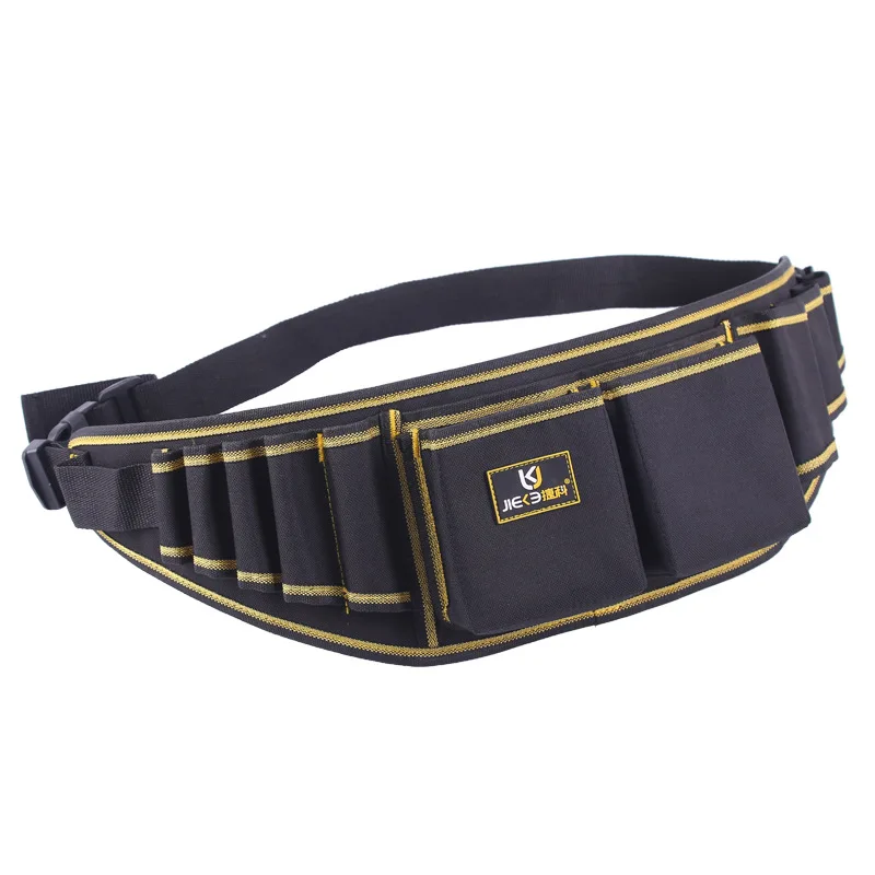 Multifunctional Electrician Tool Waist Bag Oxford Cloth Small Hardware Repair Tool Storage Pouch Adjustable Waist Pack for Work