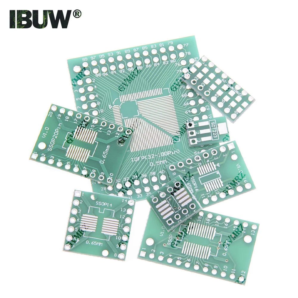 PCB IC Adapter Board SMD to DIP Converter for 0805 0603 0402 SOT23 SOT89 SOT223 SOP TSSOP Series
