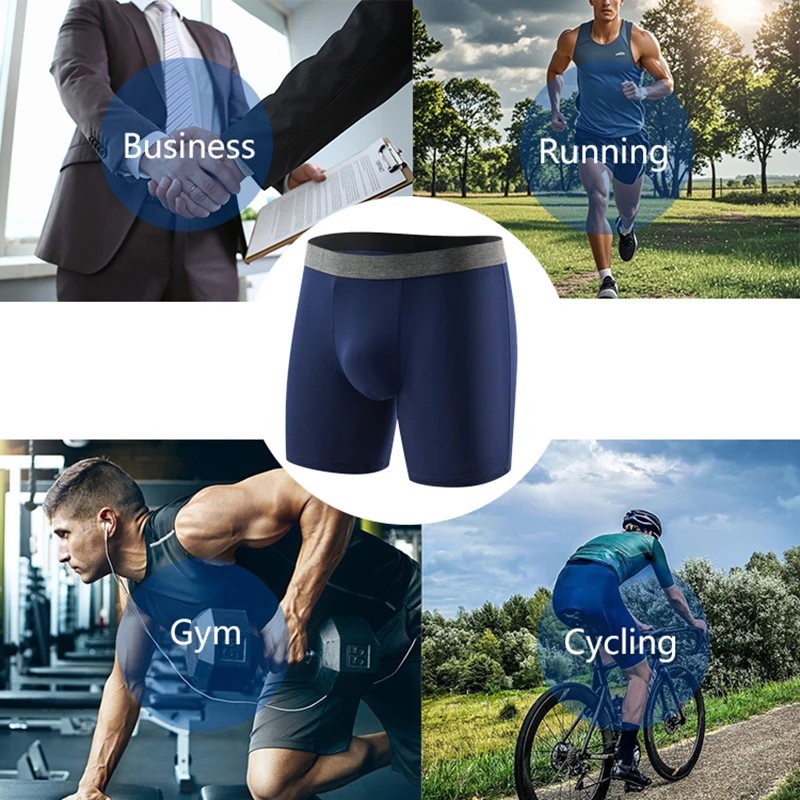 2pcs Men Sport Underwear Long Legs Panties Protective Man Boxers Oversize Underpants 6XL 7XL 8XL 9XL 10XL for 320KG Chubby Man