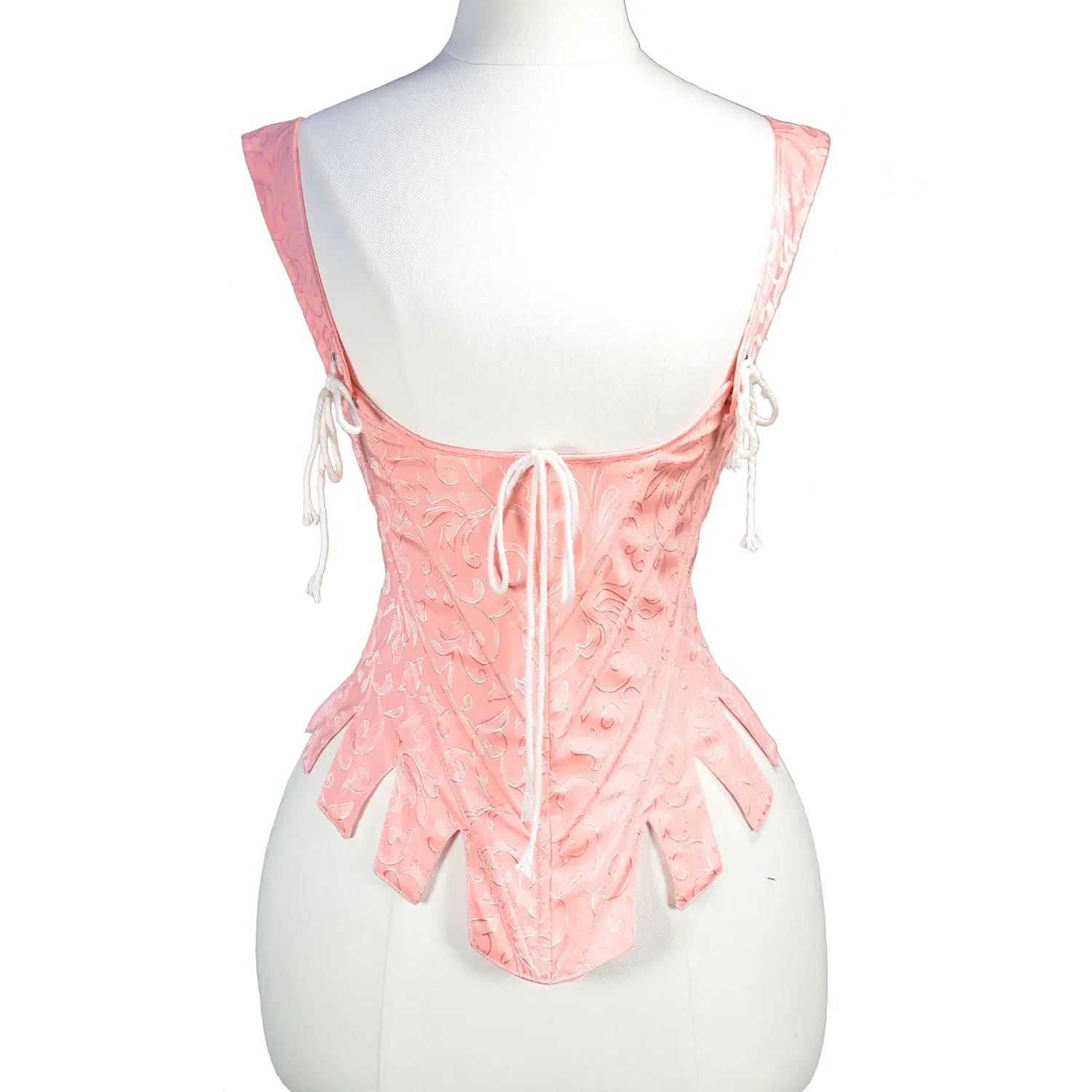 

Pink Corset Overbust Elegant Bustier Sexy Women Shaping Waist Tops Vintage Victoria Palace Luxury Bodice Party Stage Costumes