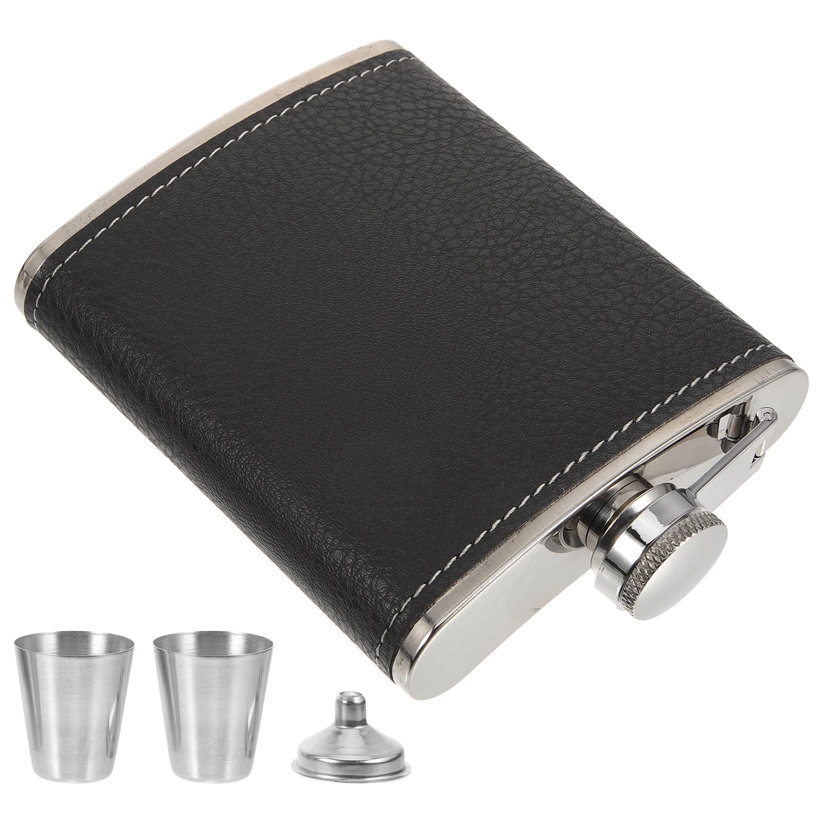 

1 set 1 Set Stainless Steel Wine Leak-Proof Portable Whiskey Bottle For Camping Hiking Outdoor Hip Flask Alcohol Container Small