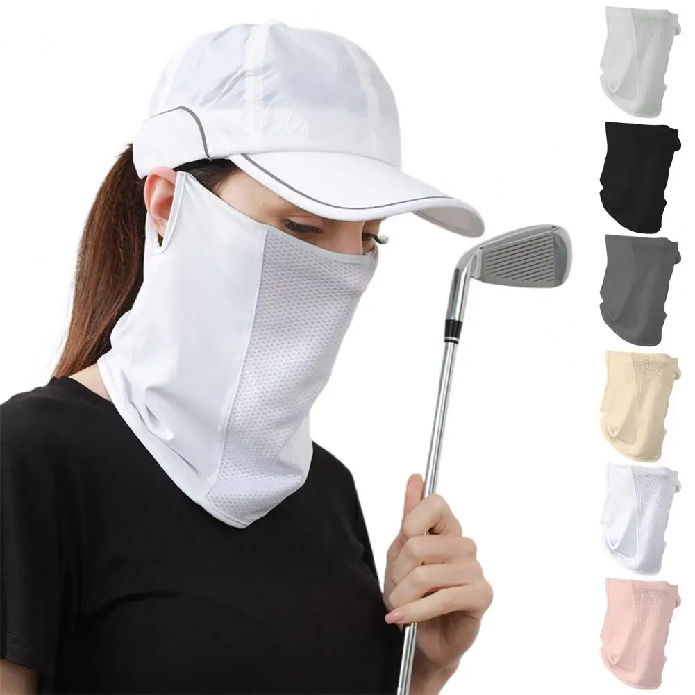 Sun Protection Face Guard Breathable Uv Protection Ice Silk Neck Gaiter for Outdoor Sports Bandana Scarf for Men Women
