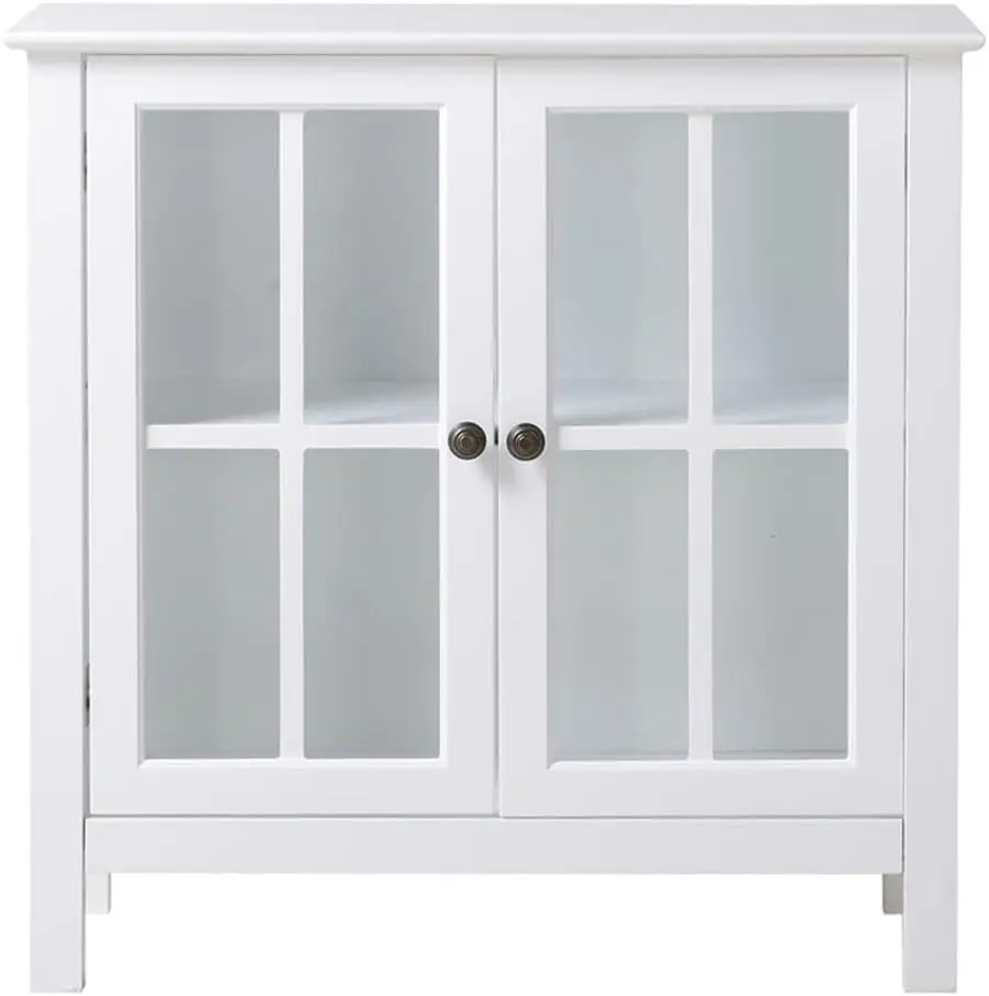 NEW Glass Door Cabinet, White Books, Decorative items, Dinnerware, Tableware, Cutlery, Utensils, Crockery, Cosmetics, Tools