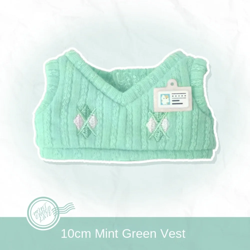 

School Uniform Series 10cm Cotton Doll Clothes No Attribute Clothing DIY Shirt Vest Tie Suit High Quality Cute