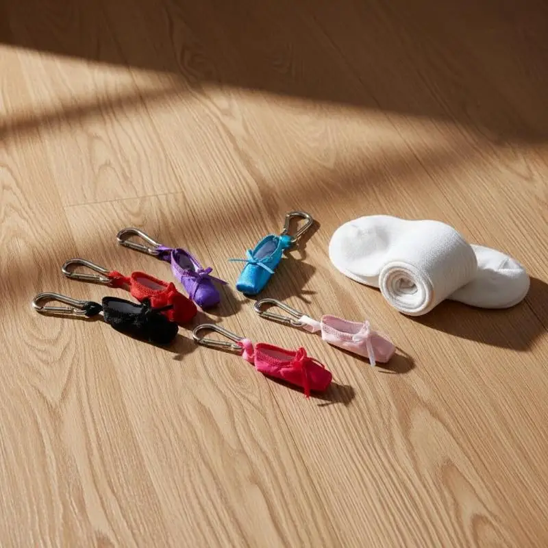 Mini Satin Ballet Shoe Keychain Pointe Shoe Ballet Shoe Pointe Shoes Keyring