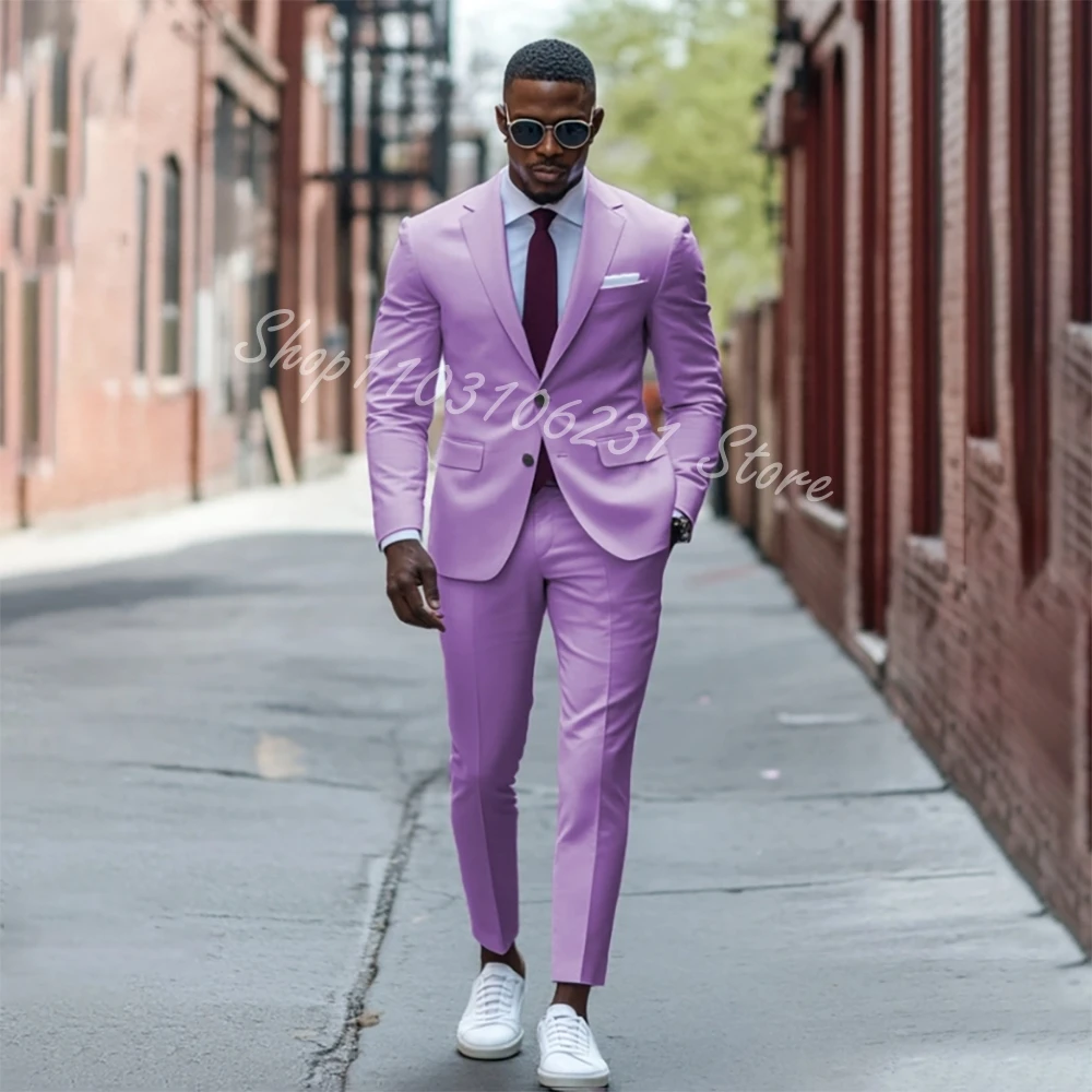 

Suits for Men Slim Fit Groom Wedding Suits Best Man Blazer Pants 2 Piece Wedding Dinner Prom Party Custom Tuxedo Costume Homme