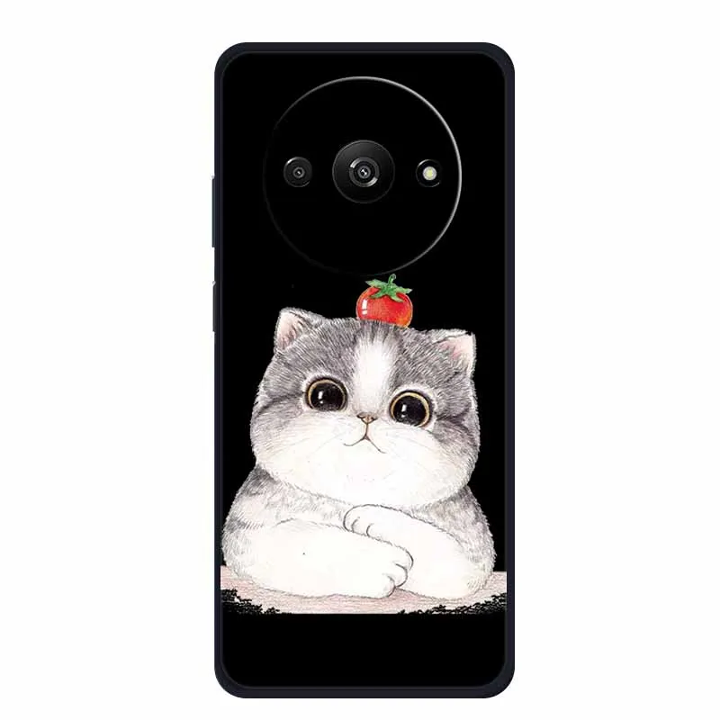 6.71" For Xiaomi Poco C61 Case Anti-knock Silicone Black Soft Back Cover Case For Poco C61 Phone Case C 61 PocoC61 Cute Cartoon image 5