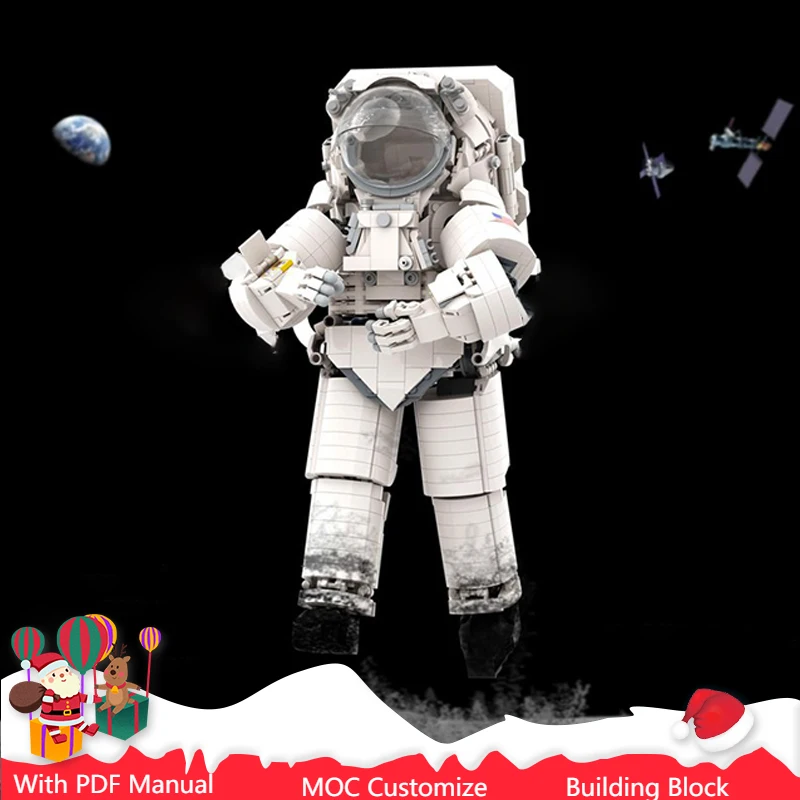 

1818 Parts Realistic Spacesuit Model MOC Building Blocks Children Creative Diy Technical Assembly Toys Birthday Christmas Gifts