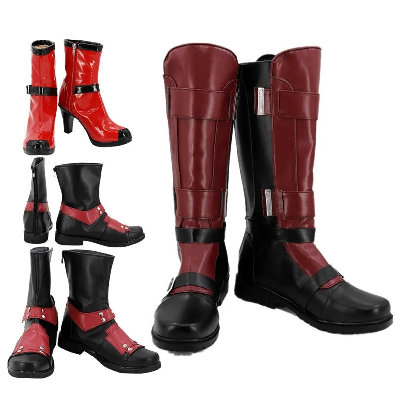 Stivali da piscina Cosplay per adulti morti scarpe Wade Fantasia Wilson cattivo Costume accessori travestimento puntelli di Halloween su misura