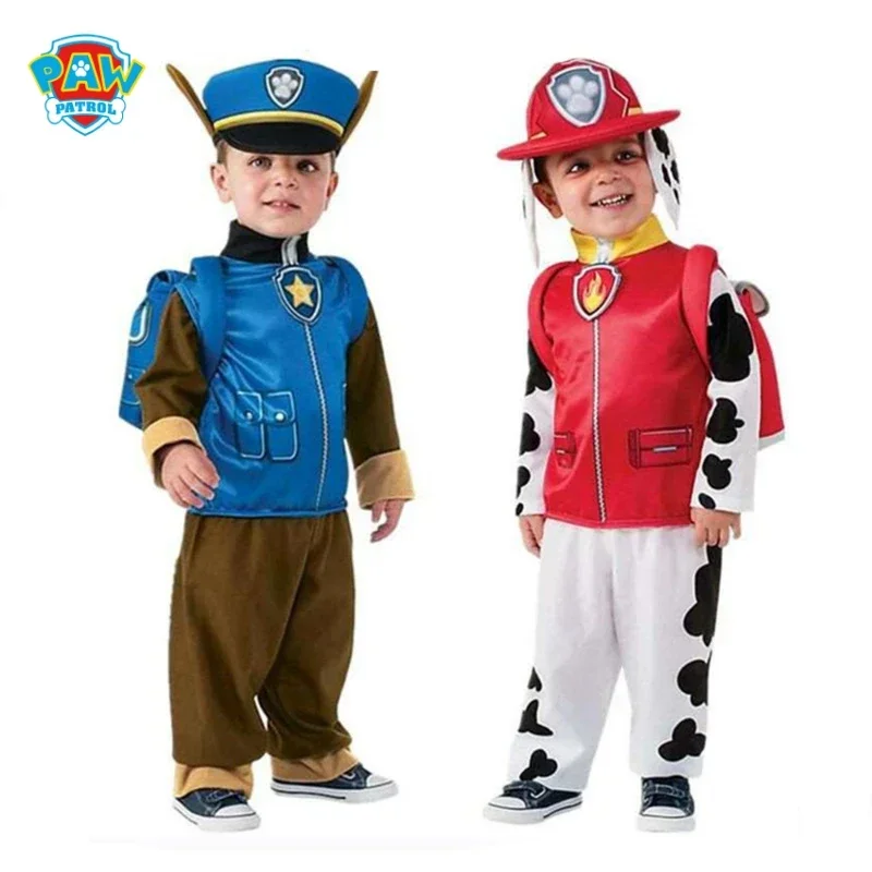 Paw Patrol Cosplay Cartoon Costume Kids Creative Stage Performance Outfit Costume Chase Skye Dress Up Boy Girl Birthday Gift