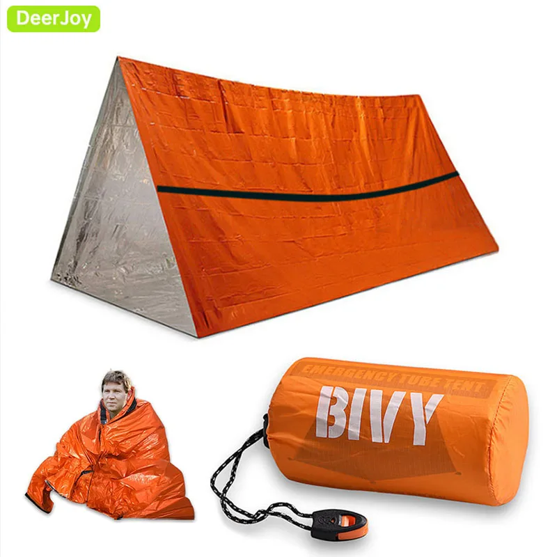 Emergency Tent Lightweight Life Tent Shelter Survival 2 Person Resistant Ultra Water and Windproof Tube Tent Camping Hiking Tent