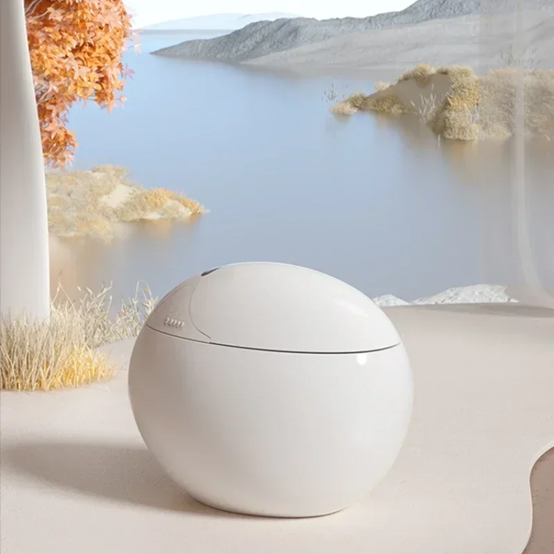 Intelligent toilet with no water pressure limit, fully automatic egg shaped electric