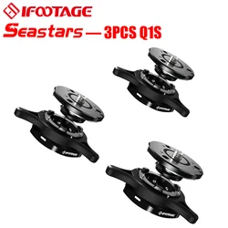 IFOOTAGE 3PCS Seastar Q1S, Quick Release Plate, Upgrade Camera Quick Connect Tripod Mount Compatible Ball Head,Tripod, Monopod
