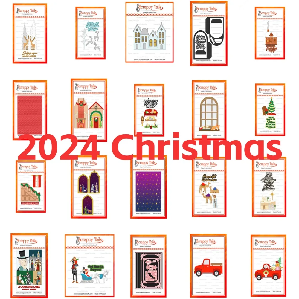 Christmas Metal Cutting Frame dies 2024 New Camels and cars Die Templates DIY Scrapbooking Paper Making Crafts Cuts