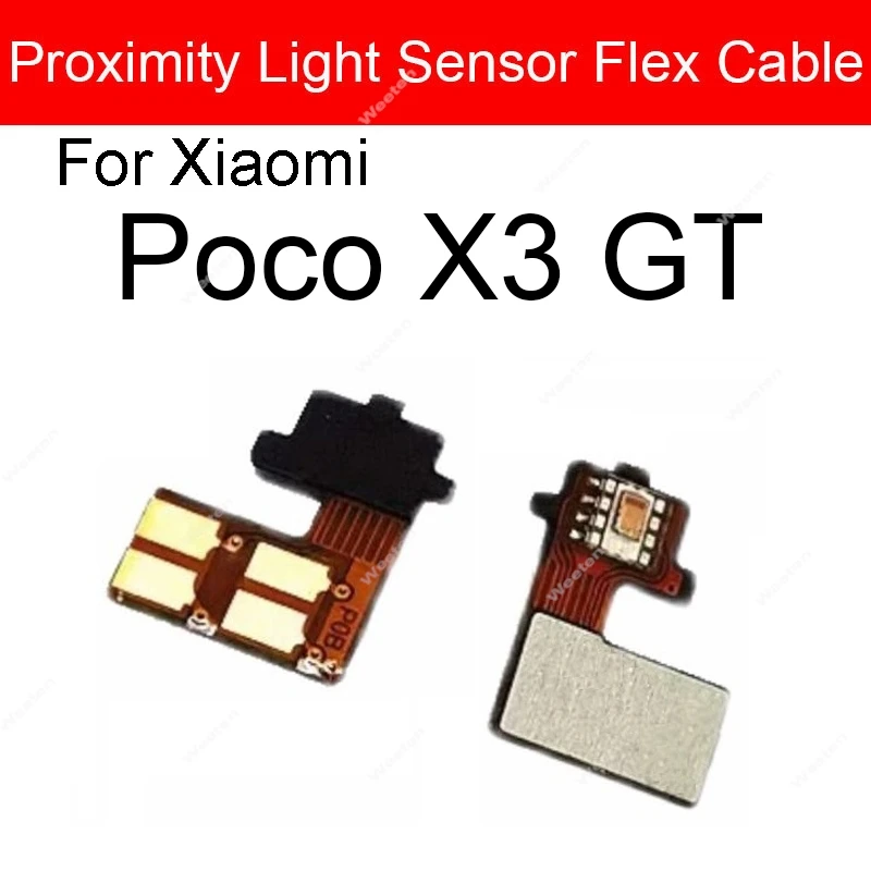 Flashlight Proximity Sensor Ambient Flex Cable For Xiaomi Poco F3 F2 F1 M3 X3 Pro X3 NFC Light Proximity Sensor Silicon Rubber