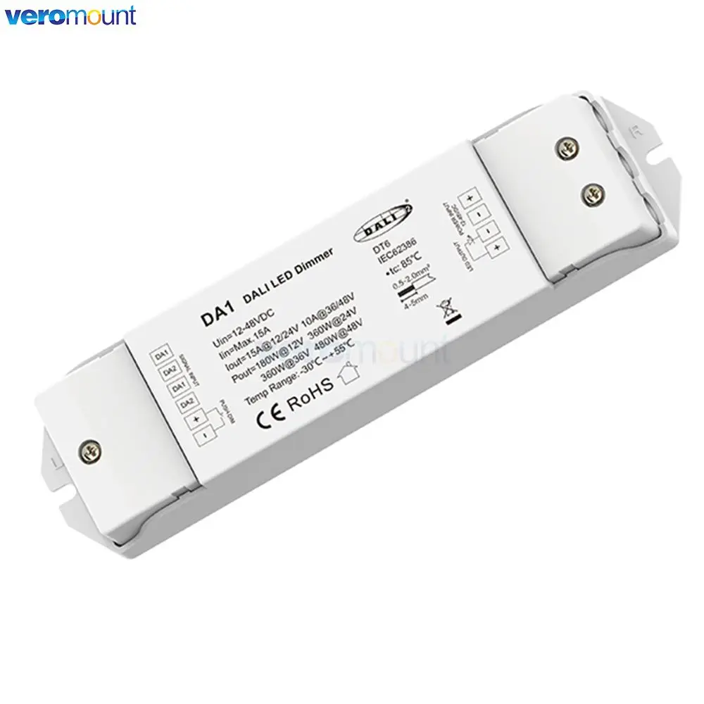 Skydance DALI CV PWM Digital Dimmer 1/4 Channel DA1 DA4 DA4-D DA4-L 1/4 DALI Address Automatically Assigned by DALI Master