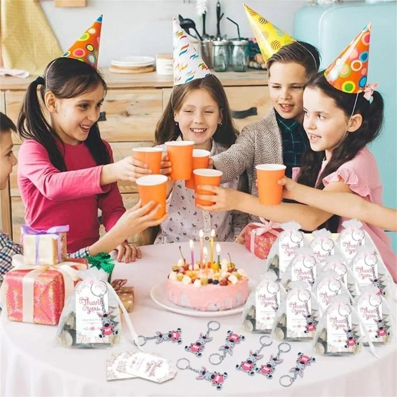 30Piece Fun Animal Keychains Animal Keyrings for Parties Great for Key and Gift Keyring Fashion Individual Accessory