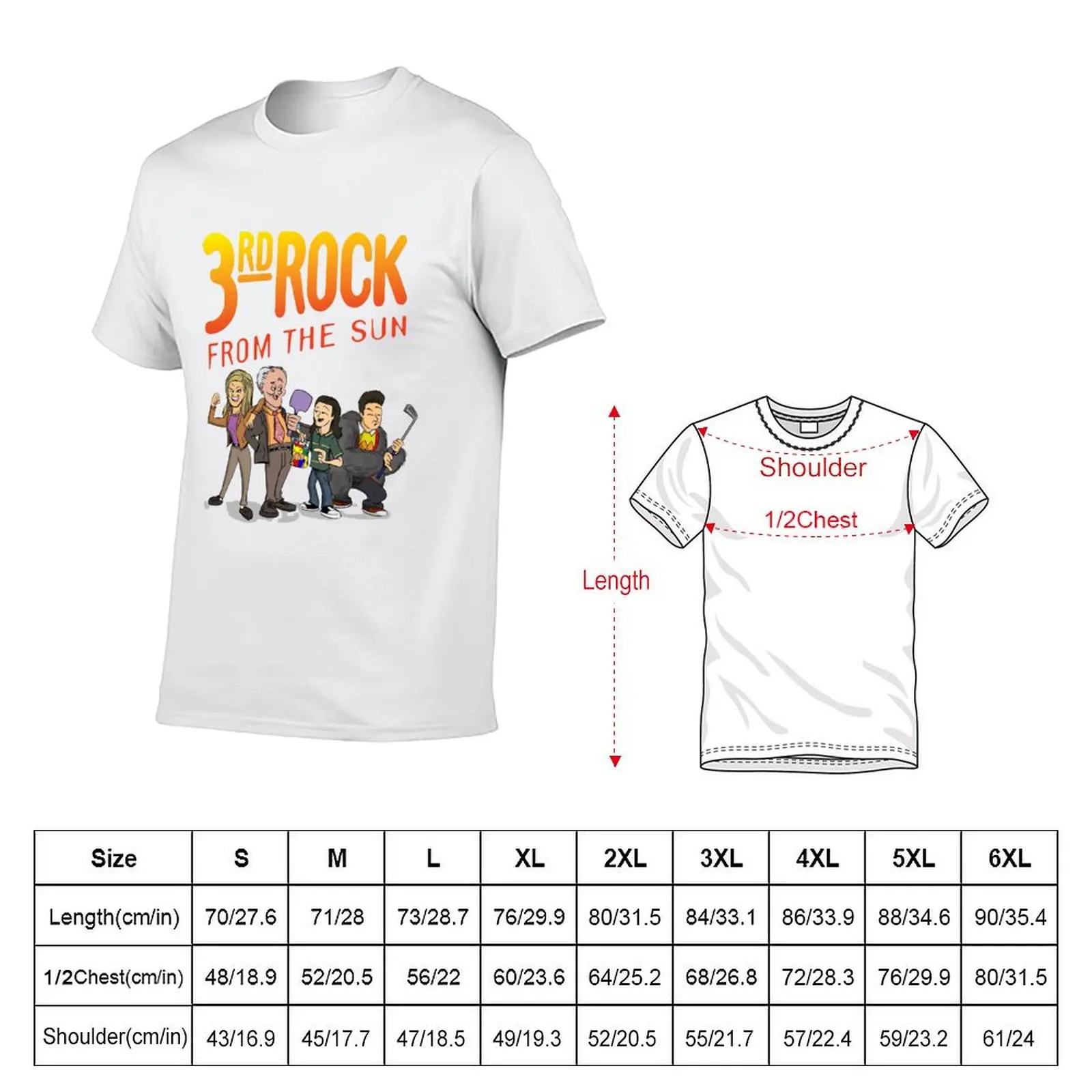 Third rock from the sun T-Shirt t shirt for man 100 percent cotton anime tshirt T-Shirt