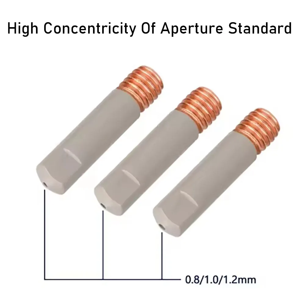 20 Pz 15AK Testa di Contatto di Saldatura Nuovo Rivestimento di Protezione 25mm M6 Ugello del Gas Testa 0.8mm-1.2mm MIG Torcia di Saldatura Ugelli di Saldatura