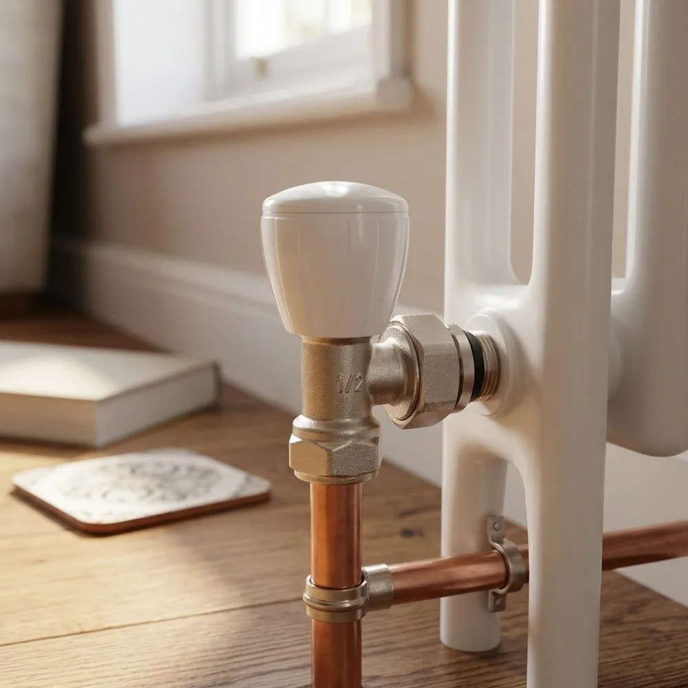 Household Heating Plumbing Accessory DN15 Manual Brass Radiator Valve Precise Flow Adjustment For Radiator Heating System Supply