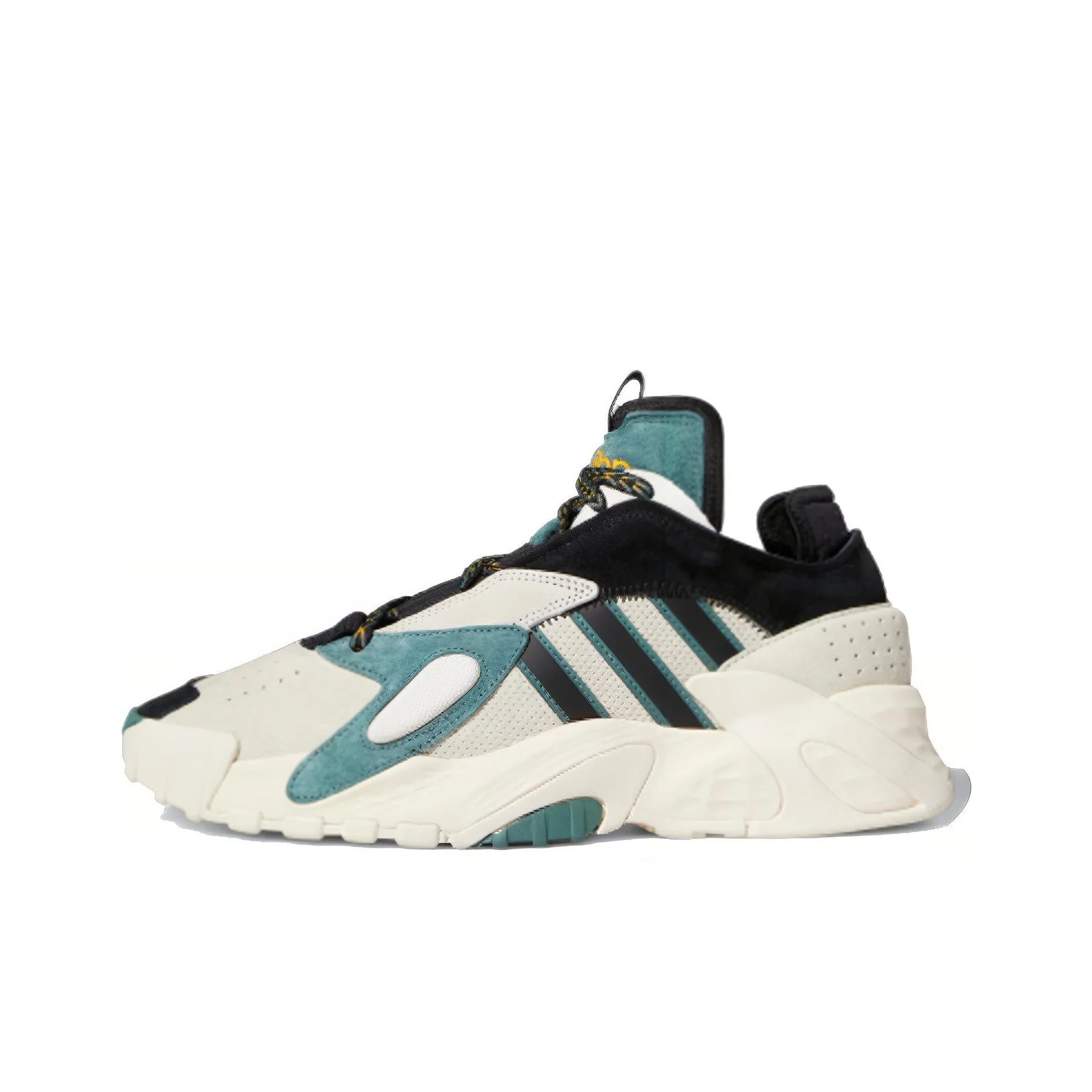 Adidas Originals Streetball Basketball Shoes Unisex Low Top White/Black/Green FV4850