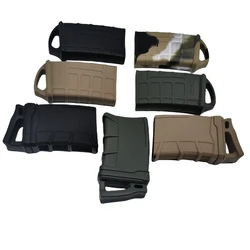 Taktyczny M4/M16 szybki magazynek gumowa kabura 5.56 Mag Bag rękaw gumowy pistolet antypoślizgowy pokrowiec nabój Airsoft akcesoria myśliwskie