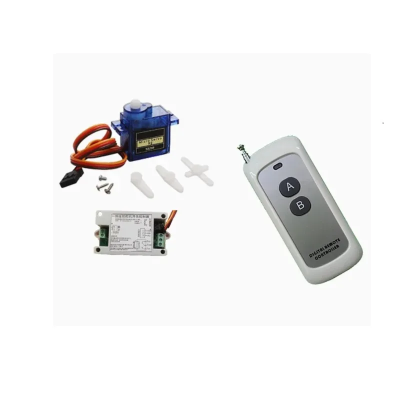 AB Key Remote Control Servo Controller 90 Degree 12V Power Supply For MG996R SG90 Servo Motor RC Robot Arm DIY Project