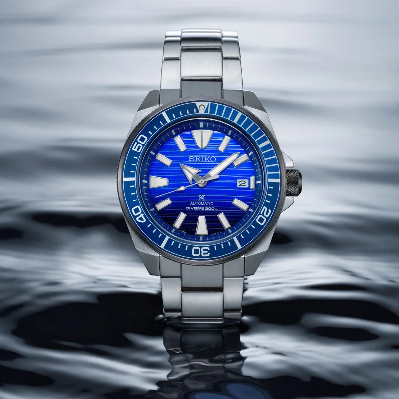 Seiko Prospex SRPC93J1 Automatic Diver Watch 200M Water Resistant Blue Dial Stainless Steel Men's Watch luxury watch men