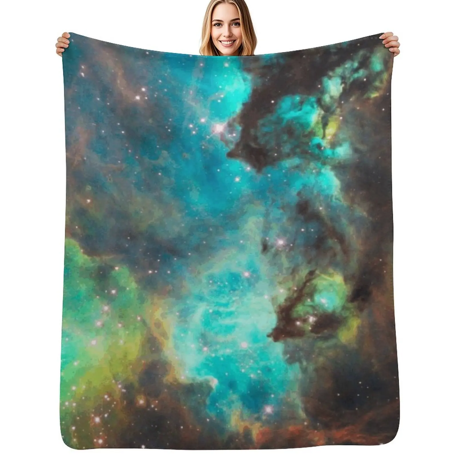 Green Galaxy Throw Blanket Hairys Sofa Throw for sofa bed plaid for babies warm for winter Blankets