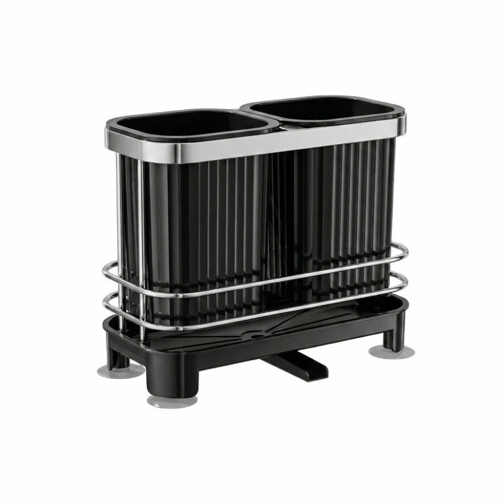 Self-Draining Dishware Draining Rack Multi-functional Space-Saving Kitchen Organizer Light Luxury Durable Cutlery Drain Stand