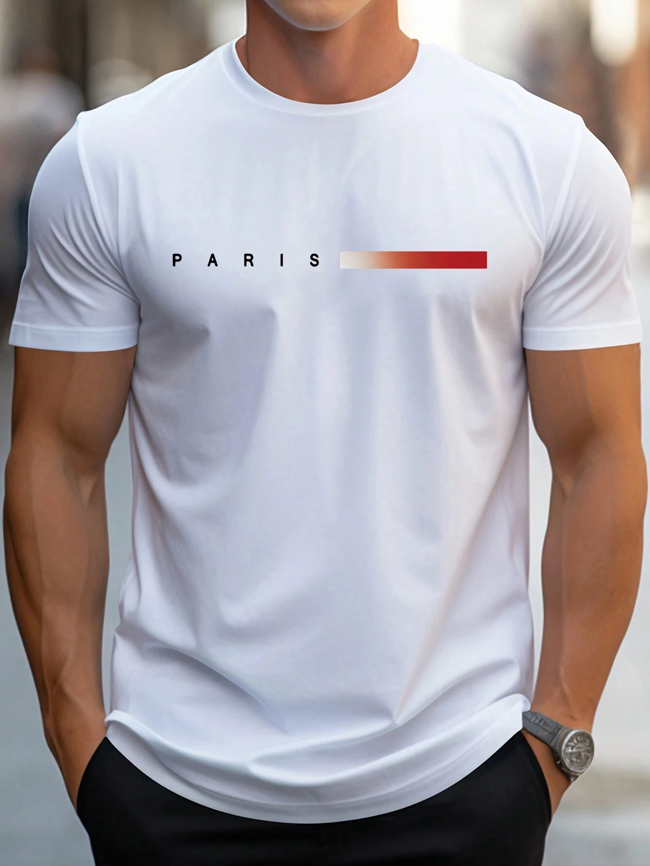 100% Pure Cotton Men's Loose T-Shirt Breathable Short-Sleeved Round Neck Minimalist Solid Color Multi-Color Optional