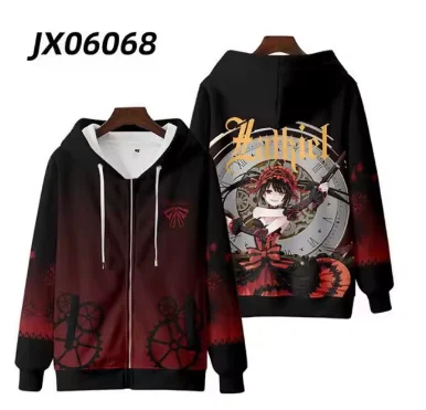 

2025 Newest Anime Date A Live Girl Tokisaki Kurumi Nightmare 3D Printed Women's Sweatshirt Hooded Hoodies Harajuku Man Clothes
